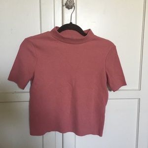 Pink turtleneck zara top
